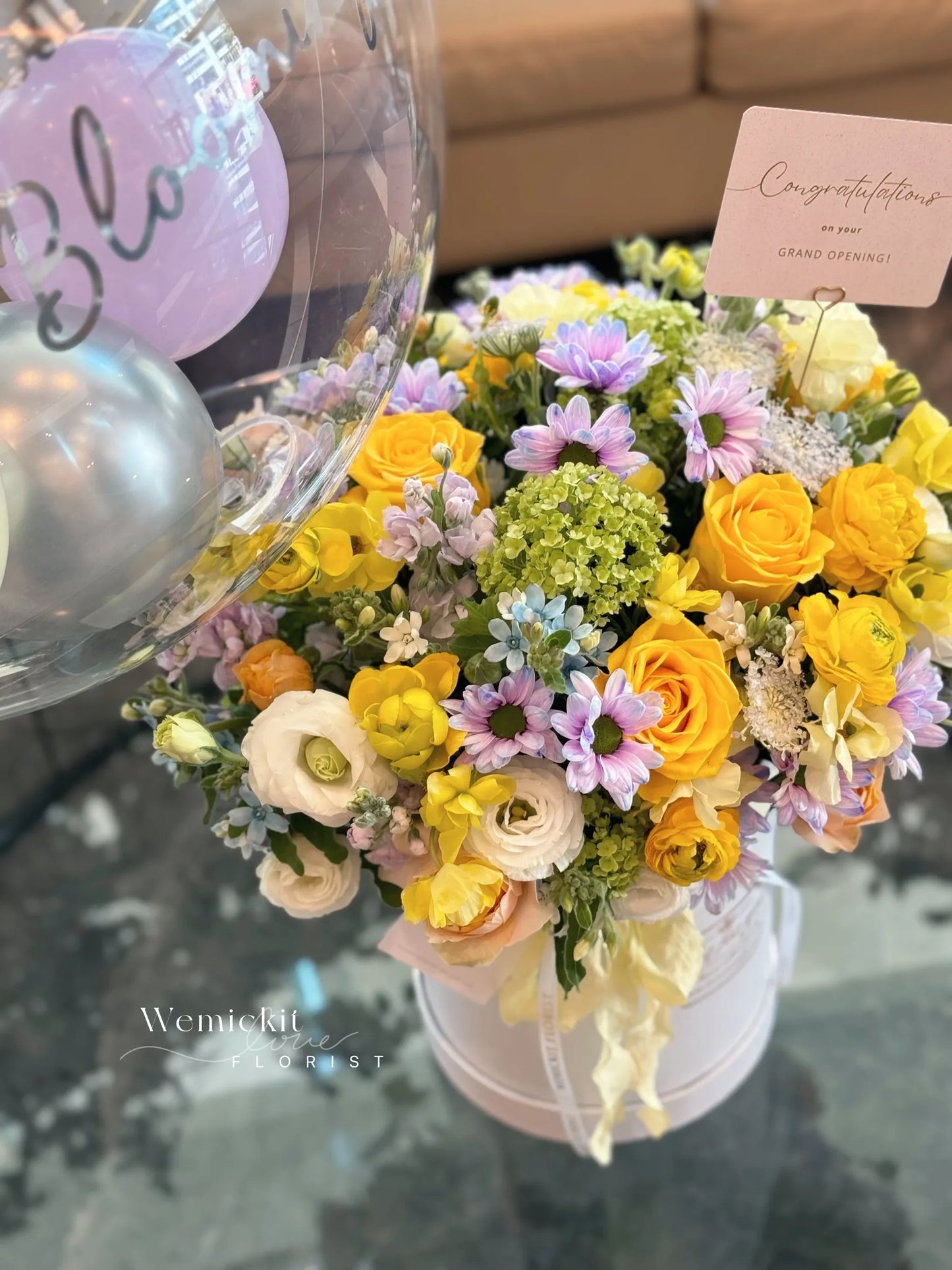 Maize丨Fresh Flowers Box With Balloons