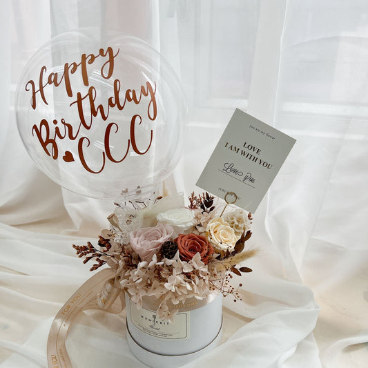 Autumn丨Preserved Flower Box With Balloon