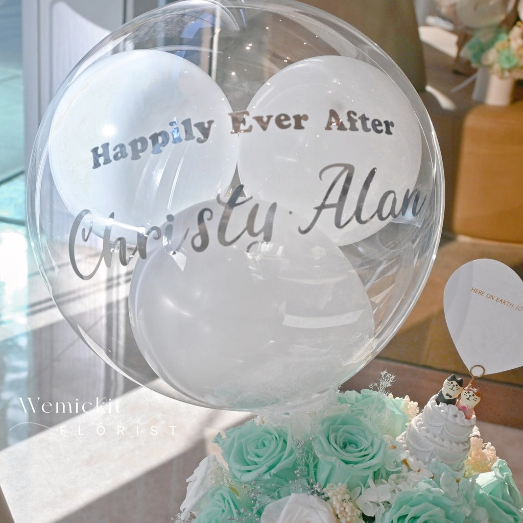 My Tiffany | Preserved Flowers Box with Balloon