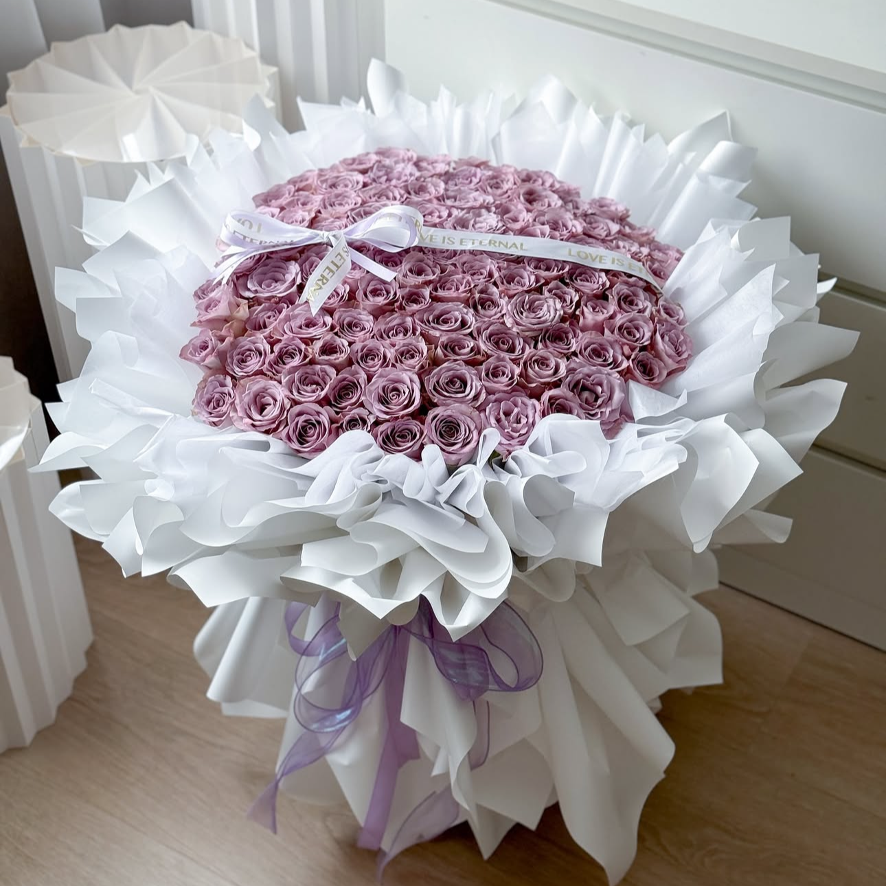 Purple Bloom丨100 Roses Bouquet