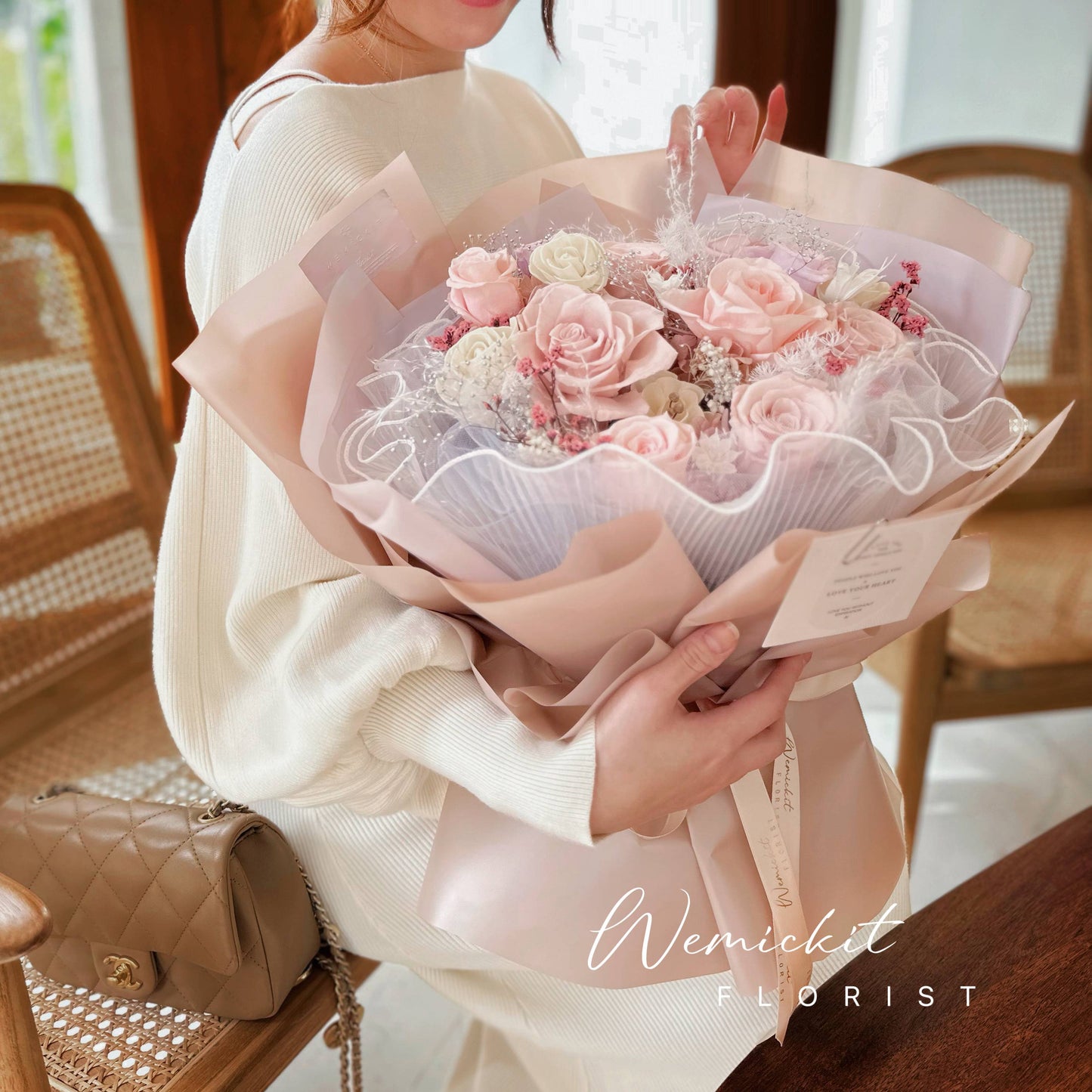 First Love - Pink丨Preserved Flower Bouquet