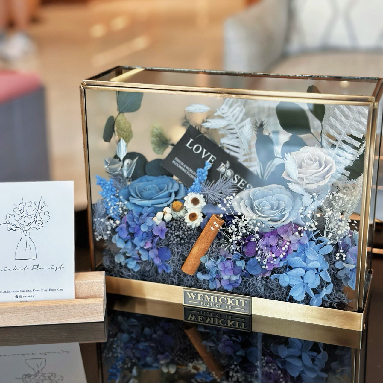 Mystery Garden (Blue) | Preserved Flower Glass Dome