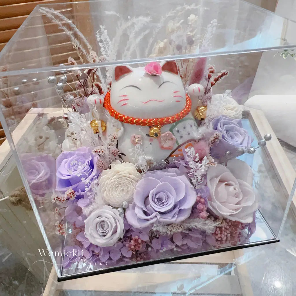 Fortune Cat Blossom for Grand Opening (Purple)