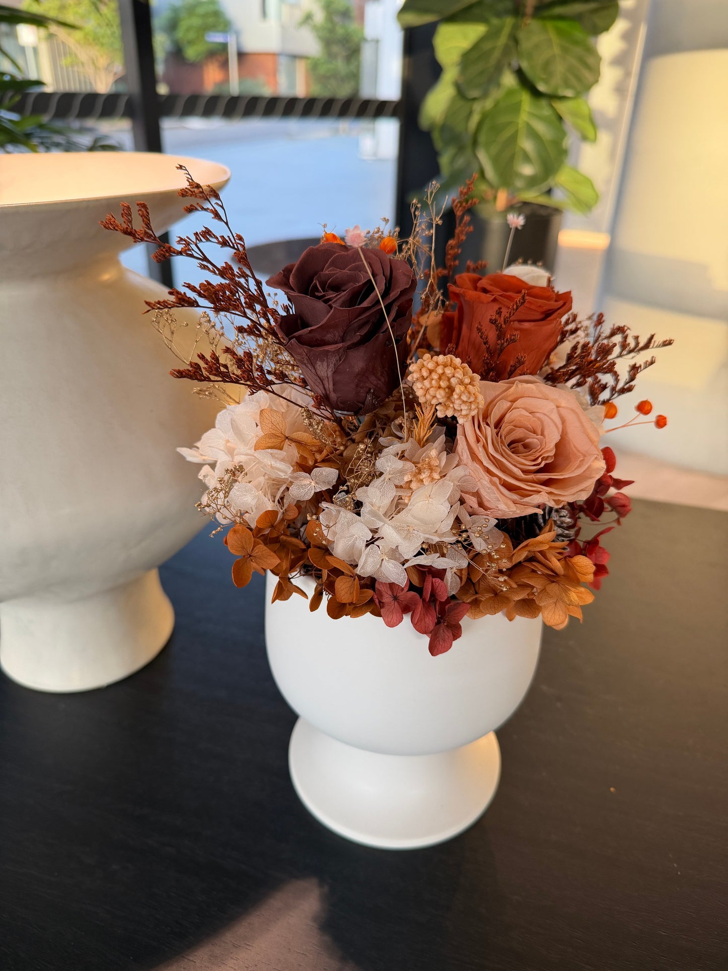 Duskyrust - Everlasting Preserved Flower in Vase