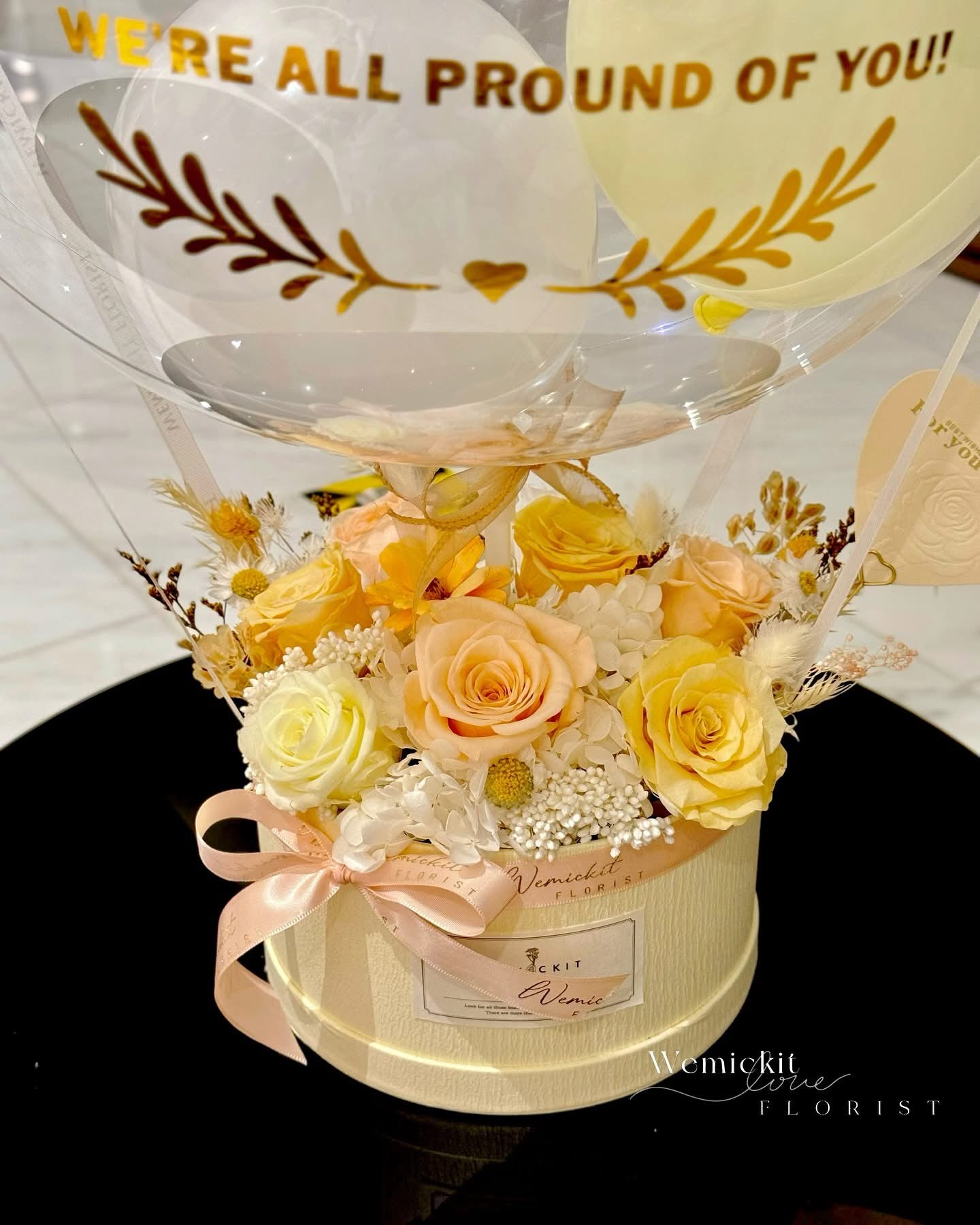 Fossette ｜Preserved Flower Box With Balloon
