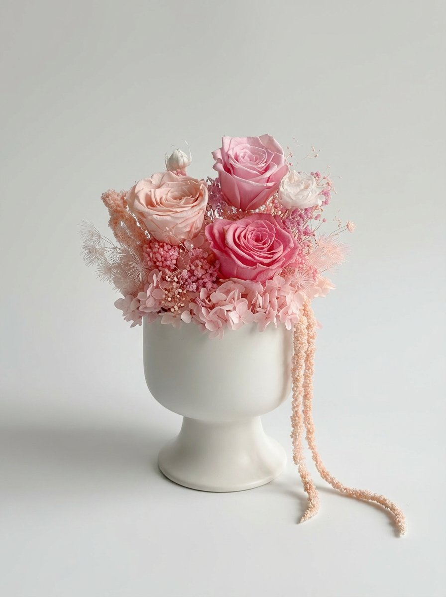 Pink Fairy - Everlasting Preserved Flower in Vase