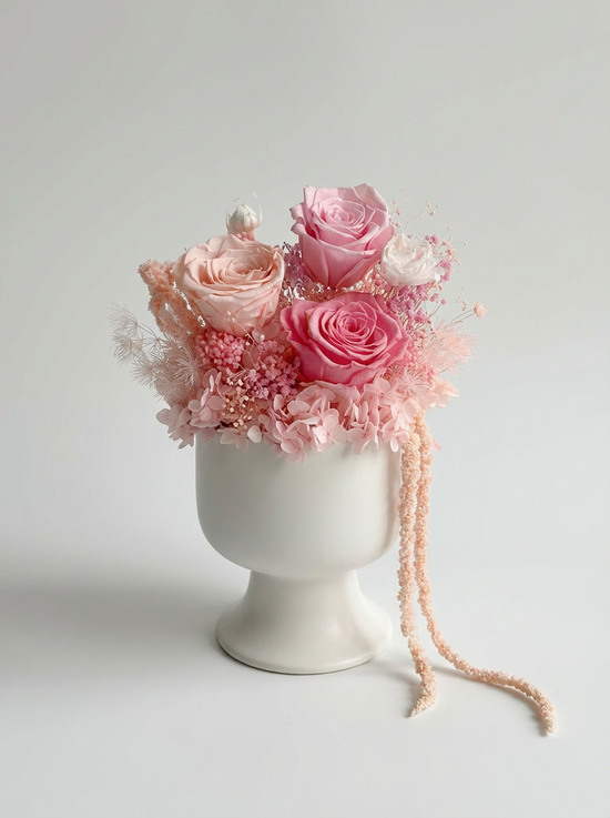 Pink Fairy - Everlasting Preserved Flower in Vase