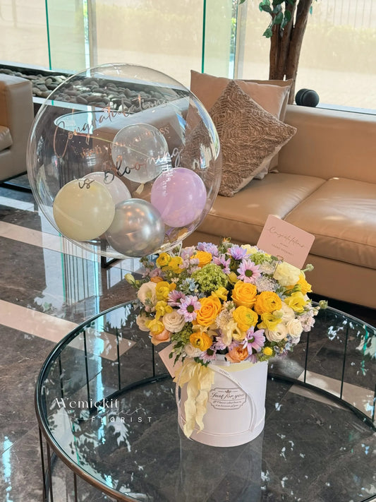 Maize丨Fresh Flowers Box With Balloons