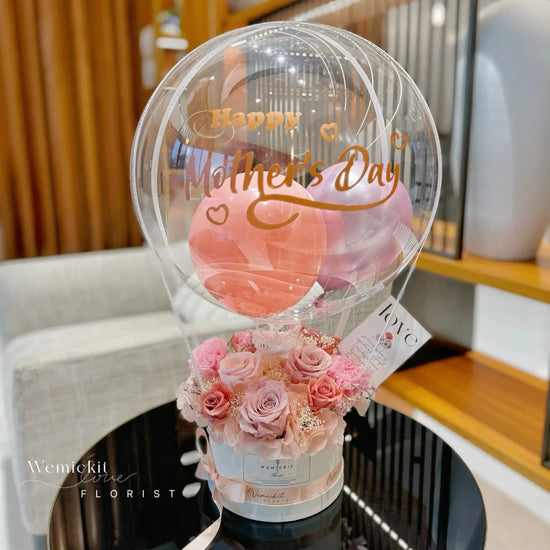 Venera丨Preserved Flower Box With Balloon WEMICKIT - Melbourne Floral Arrangement