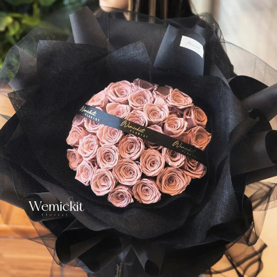 Cappuccino丨Preserved Flower Bouquet (33Roses) WEMICKIT - Melbourne Floral Arrangement