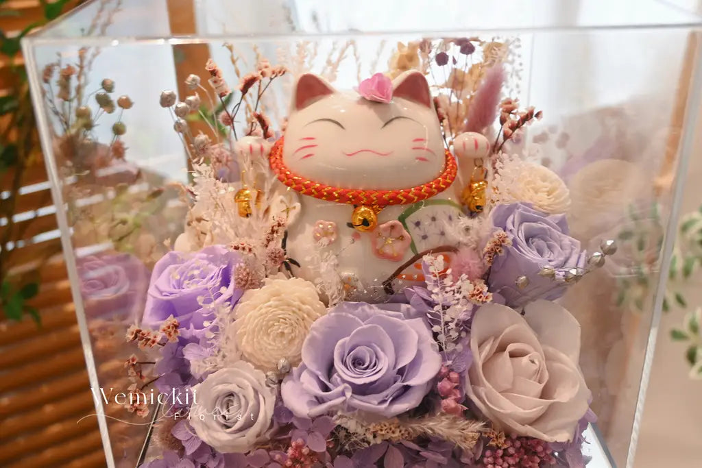 Fortune Cat Blossom for Grand Opening (Purple)