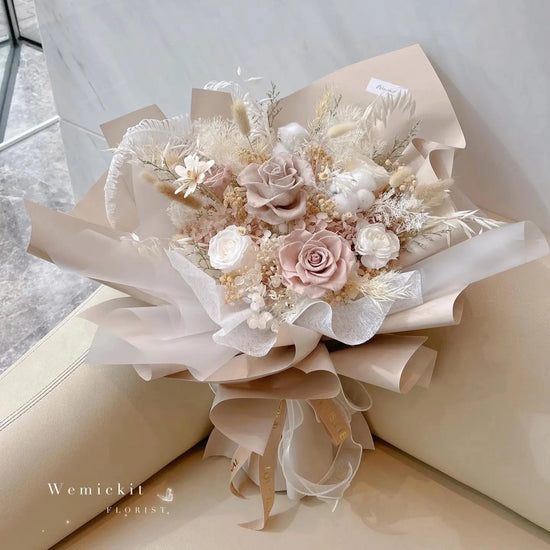 Camel丨Preserved Flower Bouquet WEMICKIT - Melbourne Floral Arrangement