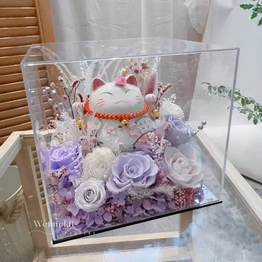 Fortune Cat Blossom for Grand Opening (Purple) WEMICKIT - Melbourne Flower Delivery