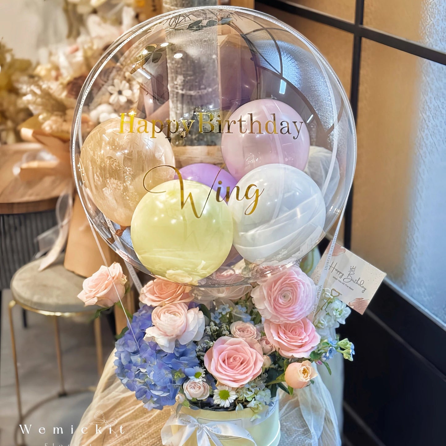 Sylvia丨Fresh Flower Box With Balloon