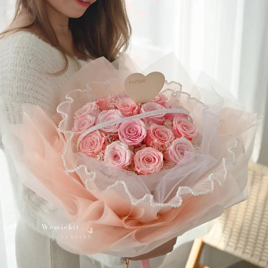 Love Rosie - Pink丨Preserved Flower Bouquet WEMICKIT - Melbourne Floral Arrangement