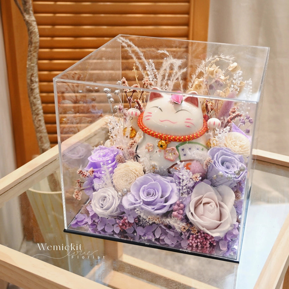 Fortune Cat Blossom for Grand Opening (Purple)