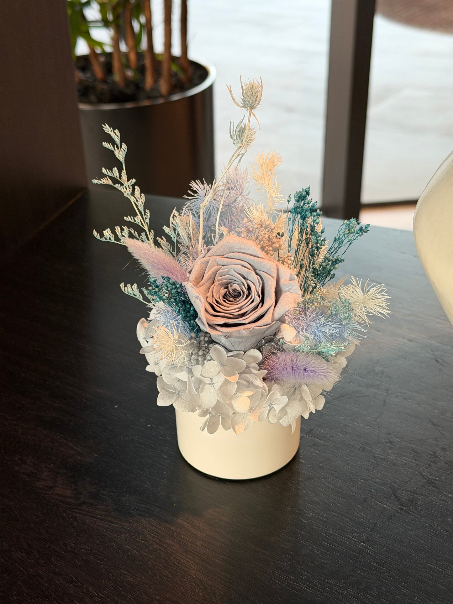 Ash Butterfly - Everlasting Preserved Flower in Vase