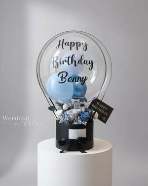 Benny丨Preserved Flower Box With Balloon WEMICKIT - Melbourne Floral Arrangement