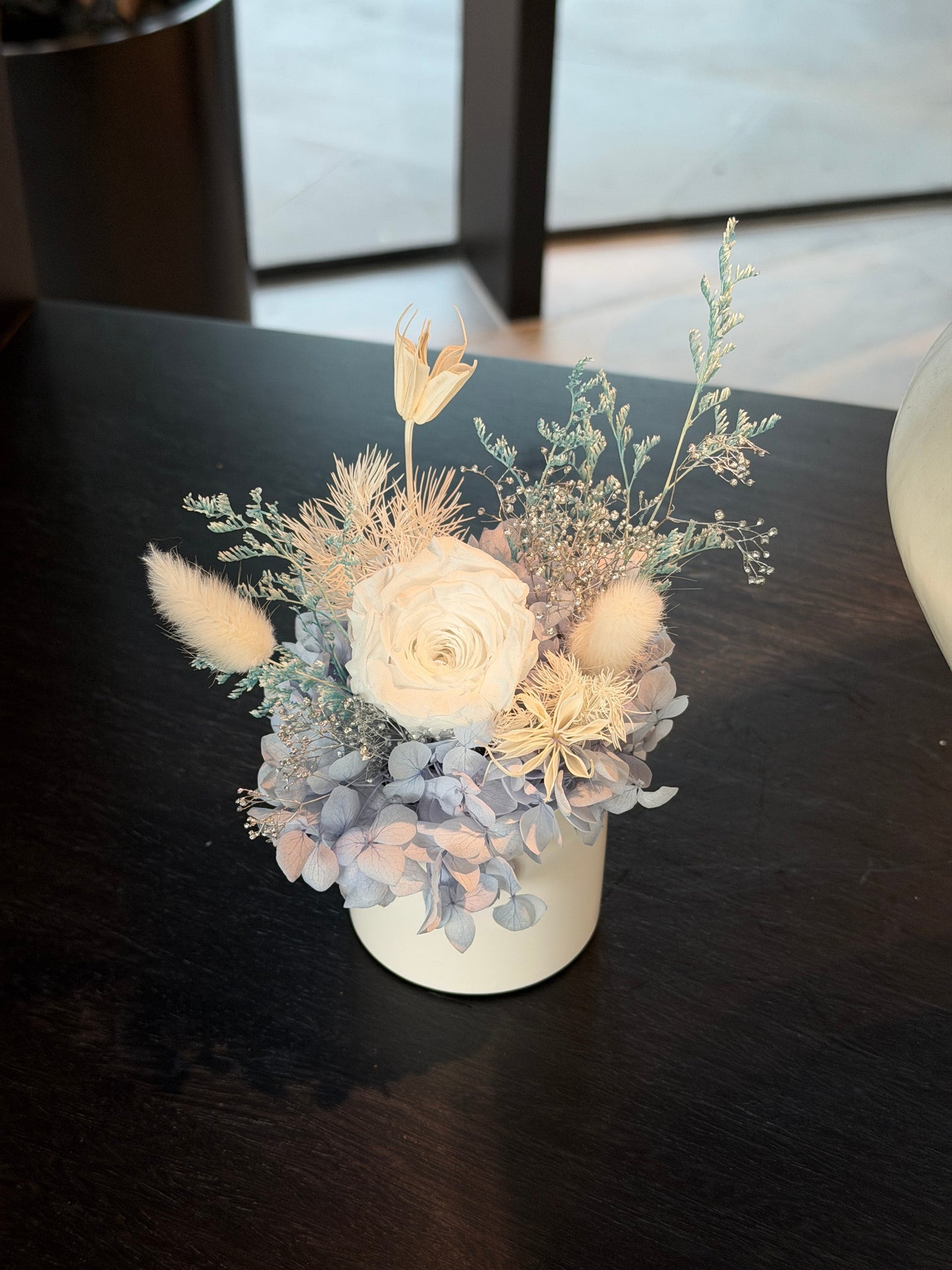 Snow - Everlasting Preserved Flower in Vase