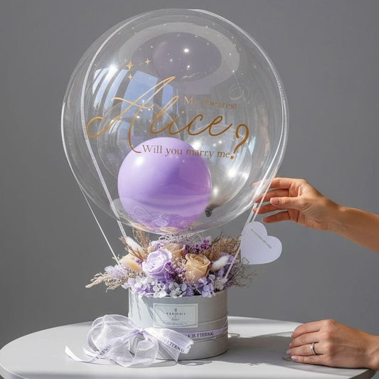Alice | Preserved Flower Box with Balloon