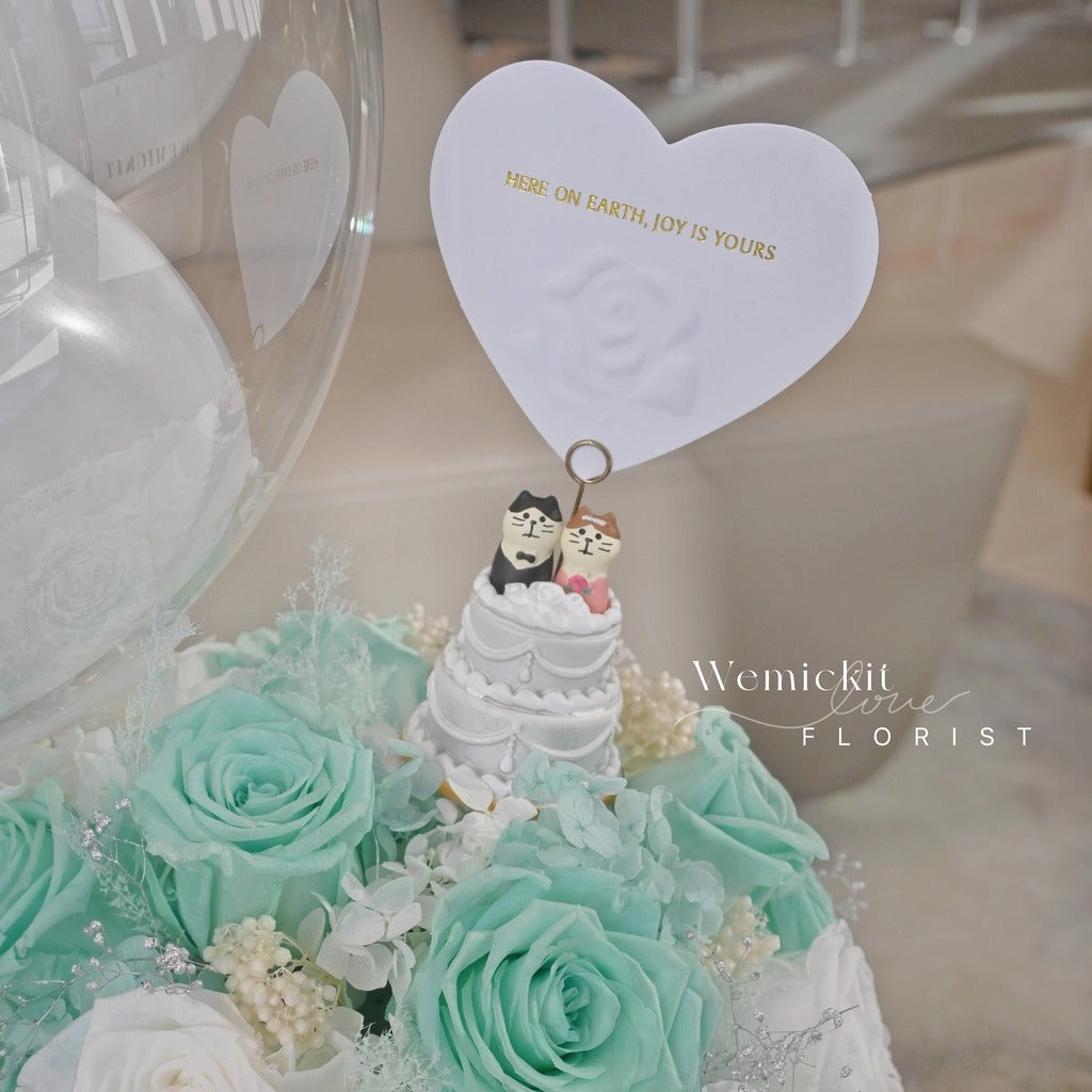 My Tiffany | Preserved Flowers Box with Balloon