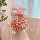 Bubblegum丨40 Stems Fresh Flower Box With Balloon WEMICKIT - Melbourne Floral Arrangement