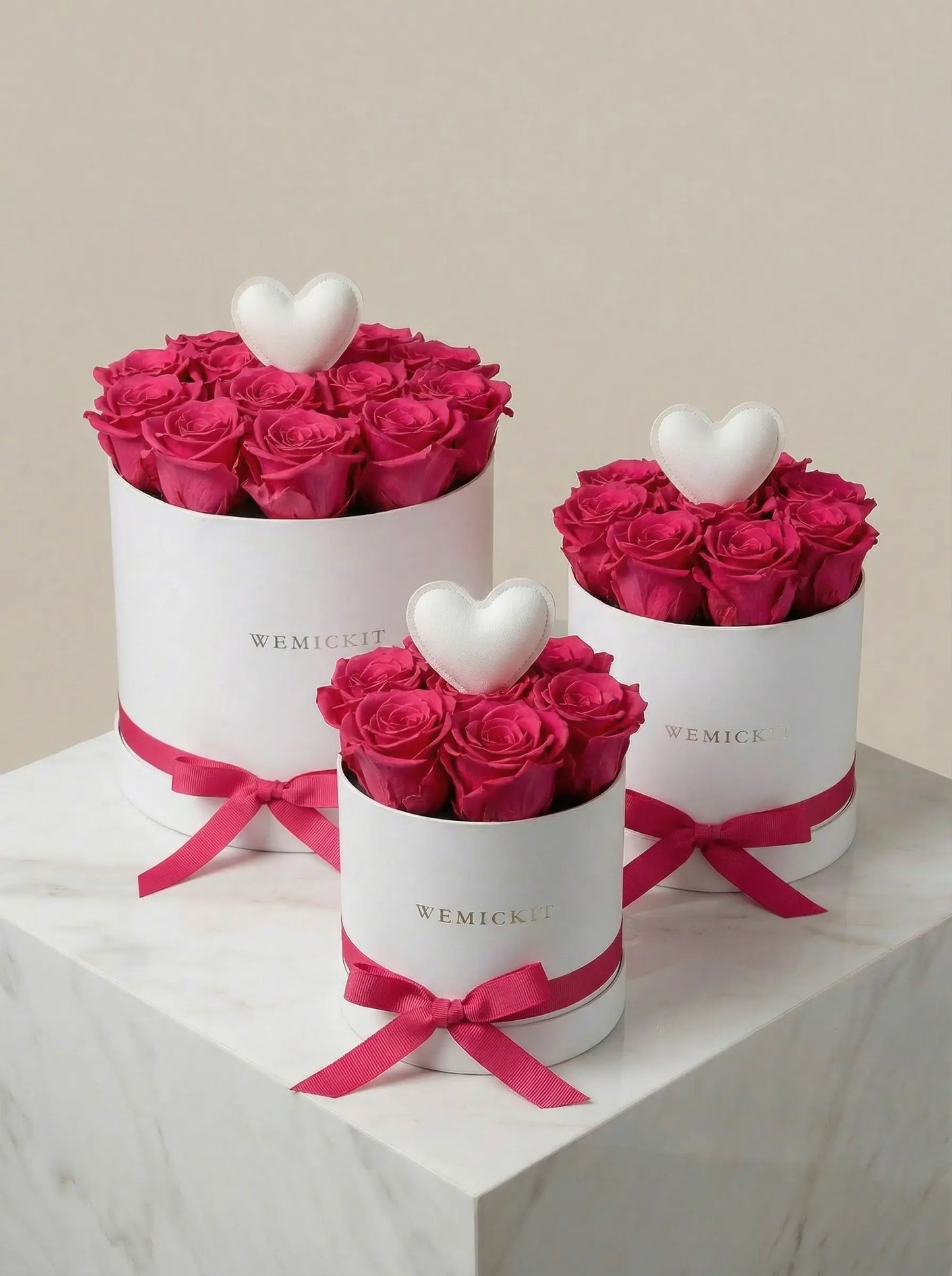 Eternal Love Box - Hot Pink WEMICKIT - Melbourne Flower Delivery