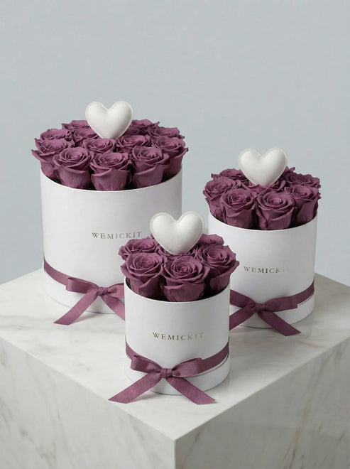 Eternal Love Box - Purple WEMICKIT - Melbourne Flower Delivery