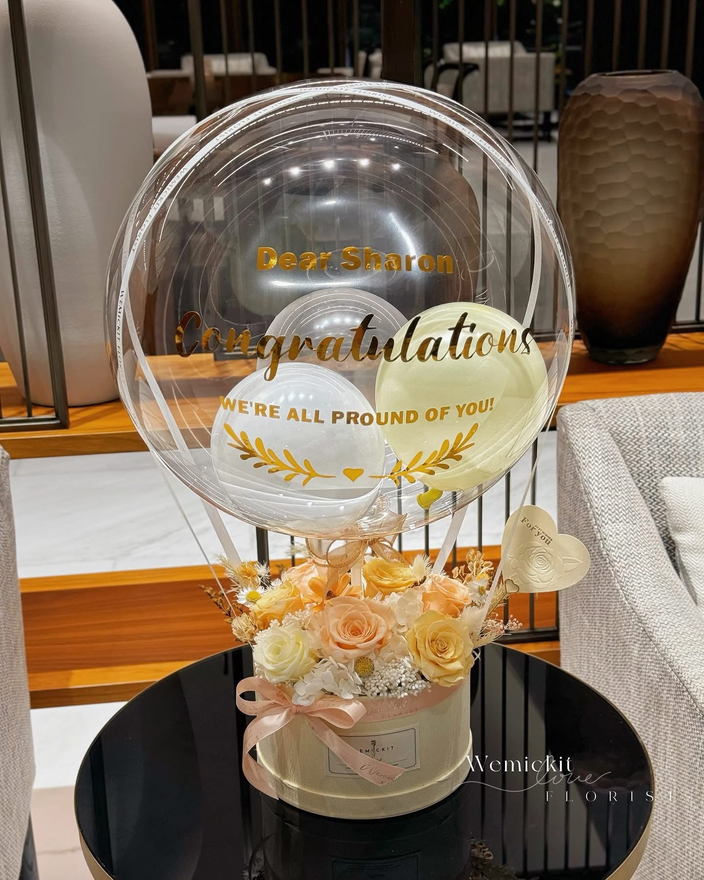 Fossette ｜Preserved Flower Box With Balloon