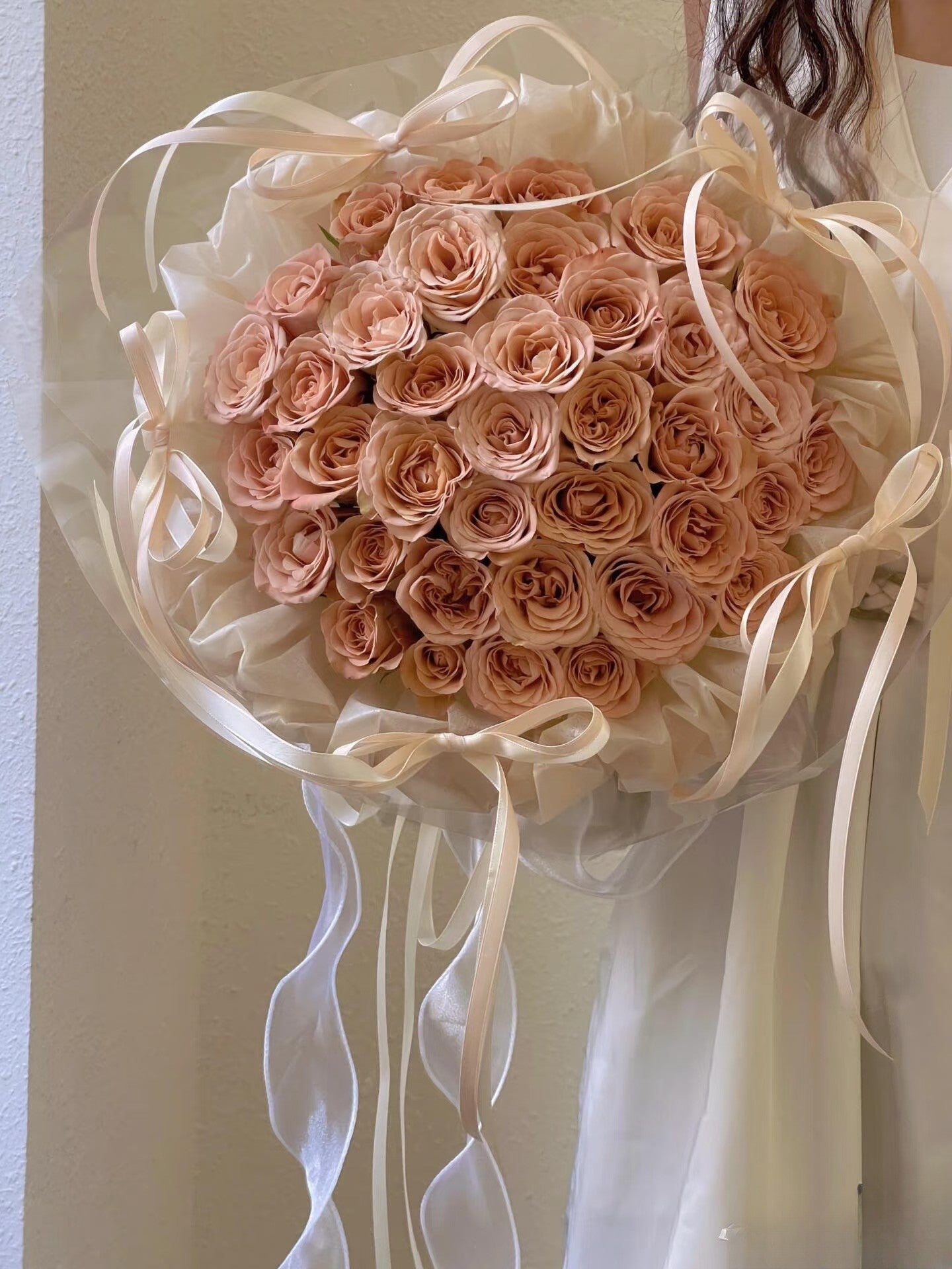 Elara Peach | Fresh Roses Bouquet
