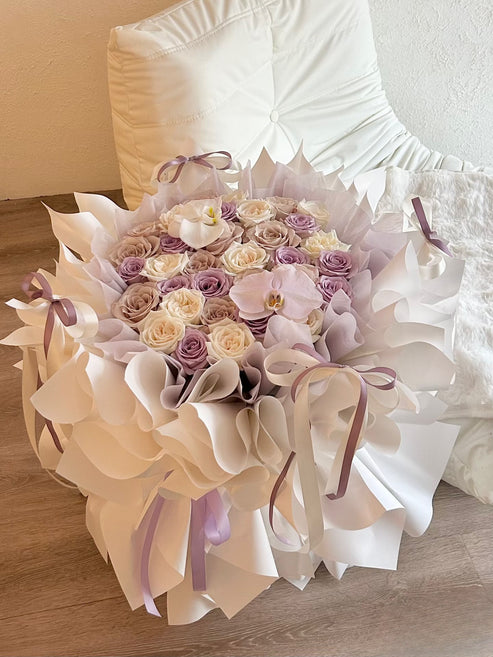 Violet Amour | 33 Roses Fresh Flower Bouquer