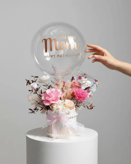 Lots of Love丨Preserved Flower Box With Balloon WEMICKIT - Melbourne Floral Arrangement