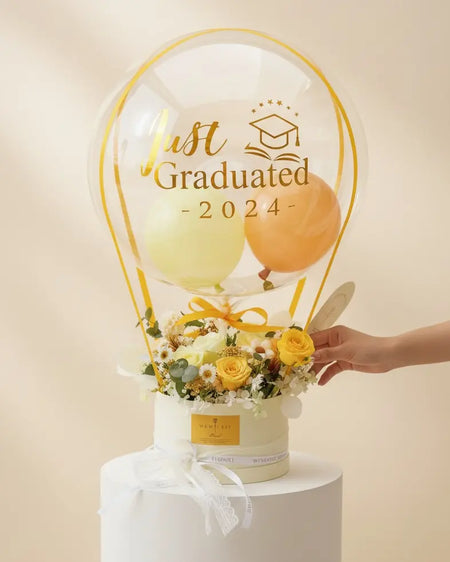Dear Summer丨Preserved Flower Box With Balloon WEMICKIT - Melbourne Floral Arrangement