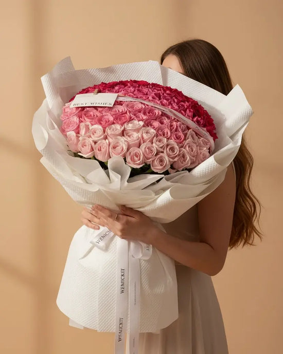 Sweetie Rose丨100 Roses Bouquet WEMICKIT - Melbourne Floral Arrangement