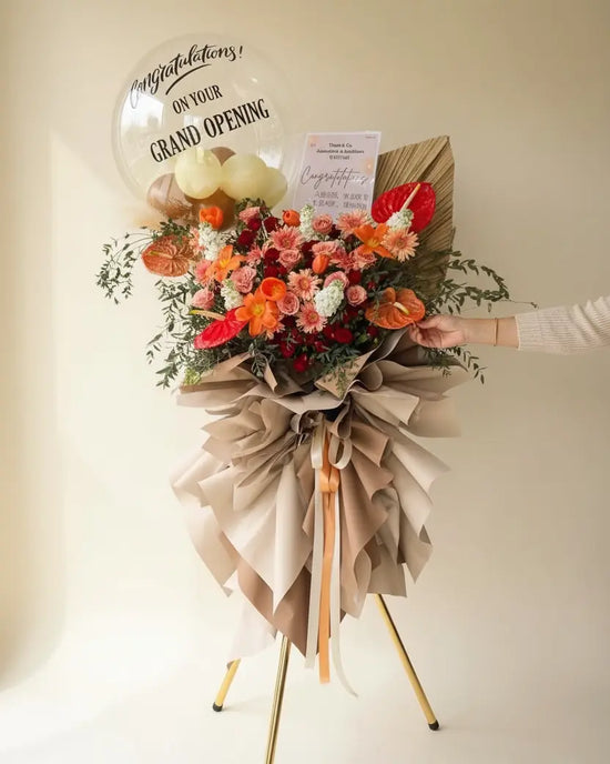 Blossom Sparkle丨Bussiness Opening Flowers (With Balloon) WEMICKIT - Melbourne Floral Arrangement