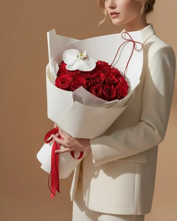 Admiration Love丨20 Stems Fresh Roses Bouquet WEMICKIT - Melbourne Floral Arrangement