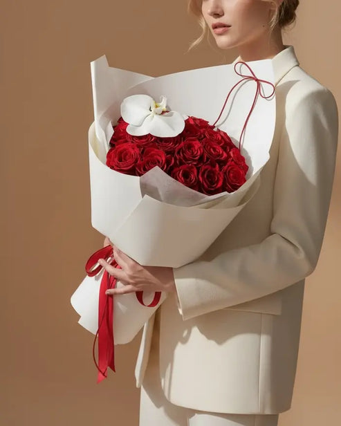 Admiration Love丨20 Stems Fresh Roses Bouquet WEMICKIT - Melbourne Floral Arrangement