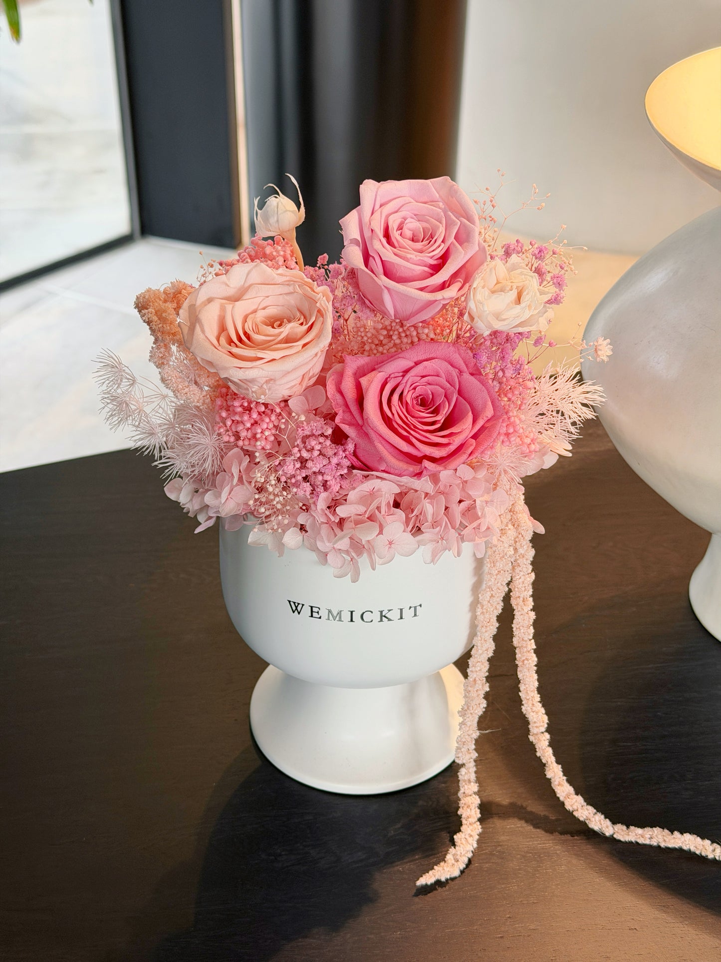 Pink Fairy - Everlasting Preserved Flower in Vase
