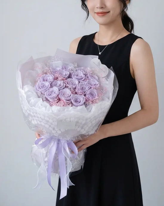 Love Rosie - Purple丨Preserved Flower Bouquet WEMICKIT - Melbourne Floral Arrangement