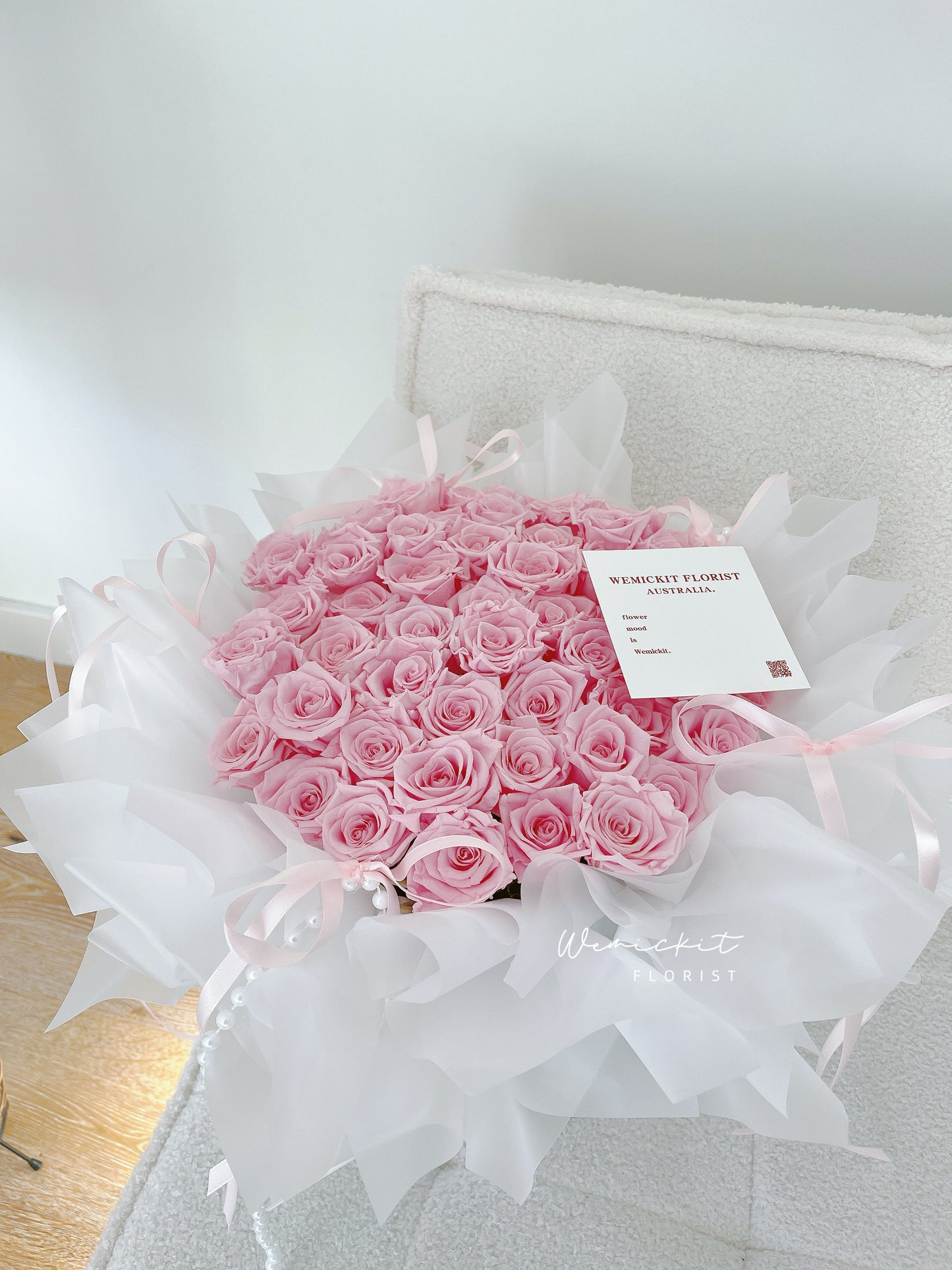 Honey Lace丨50 Preserved Roses Box