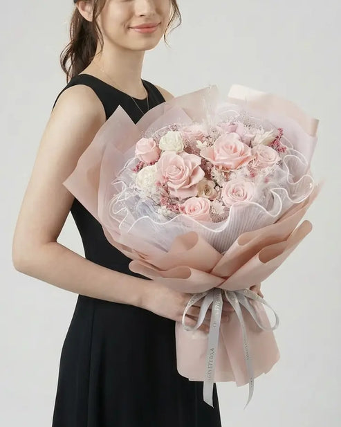 First Love - Pink丨Preserved Flower Bouquet WEMICKIT - Melbourne Floral Arrangement