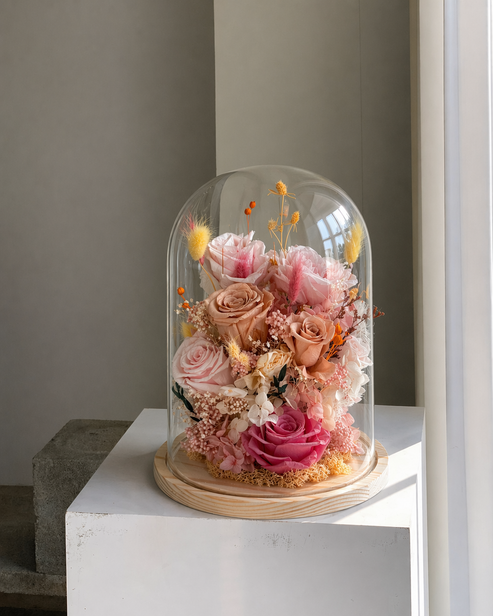 Petal Poetry | Everlasting Preserved Flower in Glass Dome