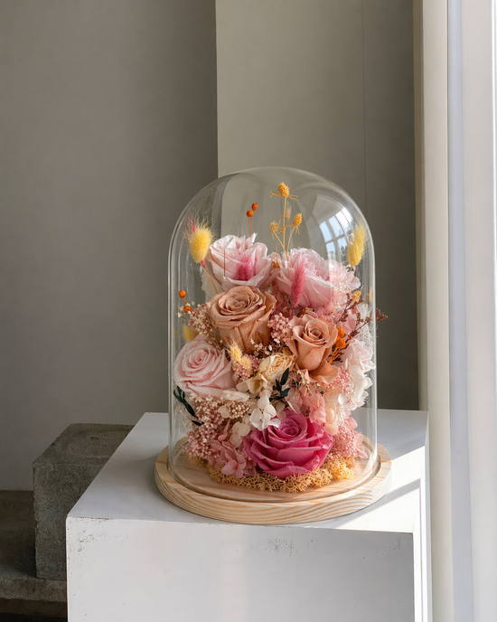 Petal Poetry | Everlasting Preserved Flower in Glass Dome