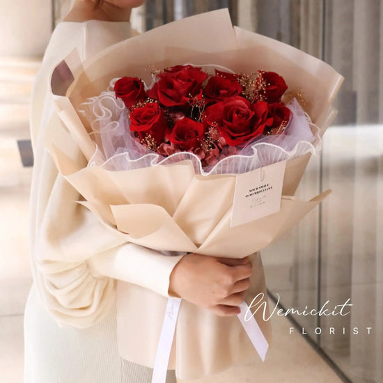 First Love - Red丨Preserved Flower Bouquet WEMICKIT - Melbourne Floral Arrangement