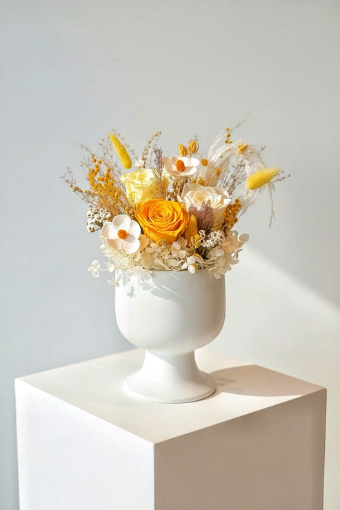 Gold Blessing - Everlasting Preserved Flower in Vase