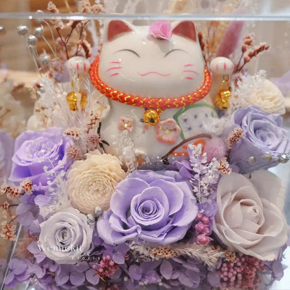 Fortune Cat Blossom for Grand Opening (Purple)
