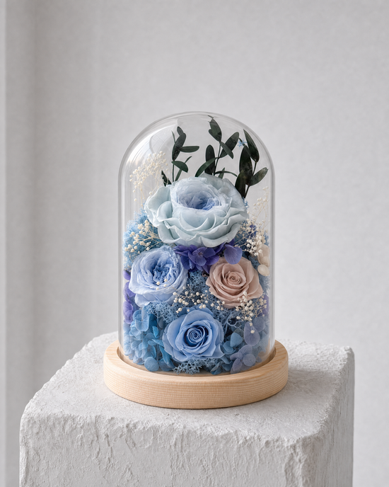 Frozen Sky | Everlasting Preserved Flower Glass Dome