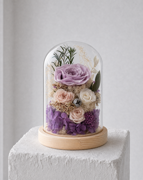 Lavender Enchantment | Everlasting Preserved Flower Glass Dome