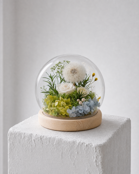 Evergreen Meadow | Everlasting Preserved Flower Glass Dome