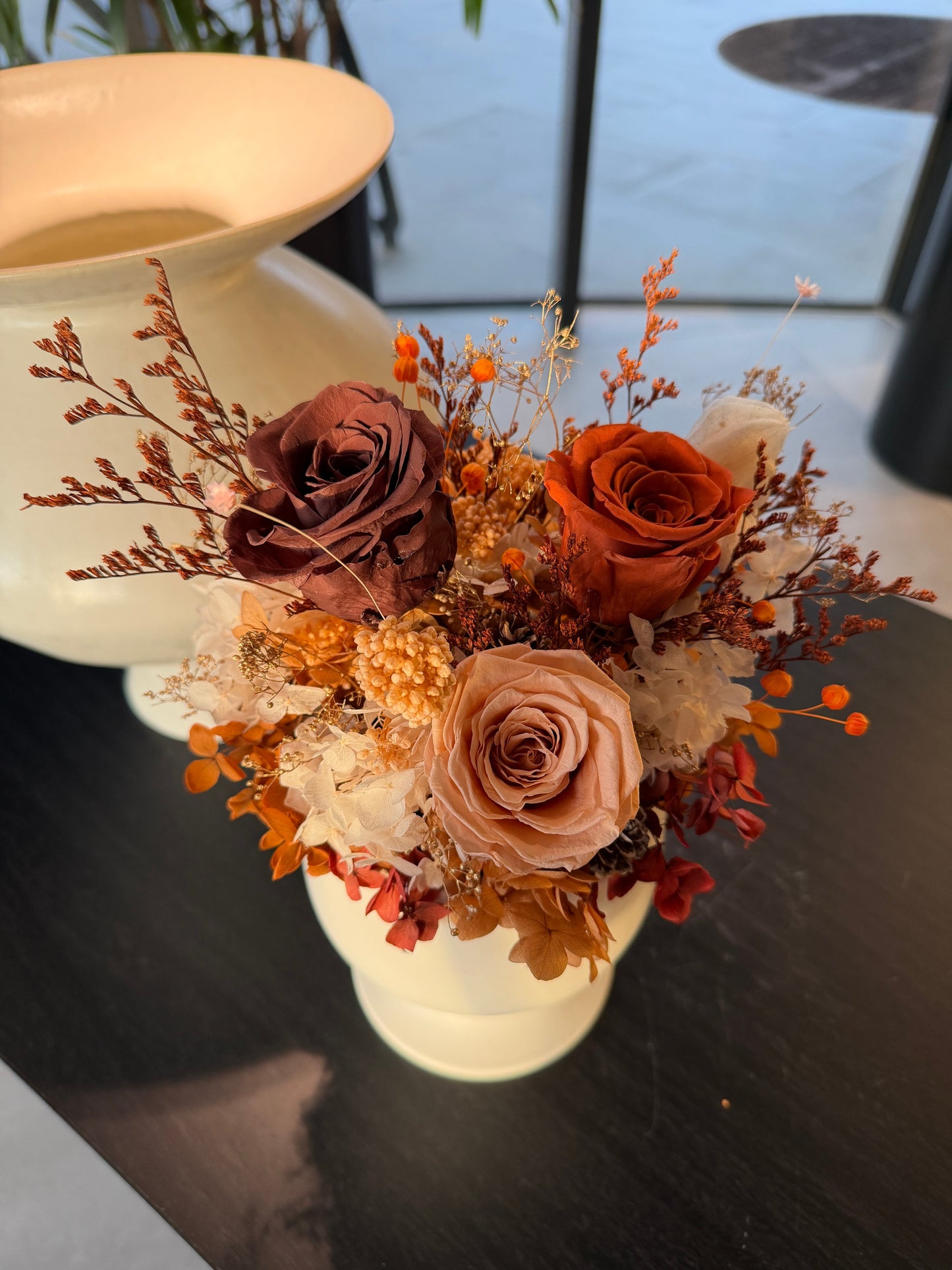 Duskyrust - Everlasting Preserved Flower in Vase